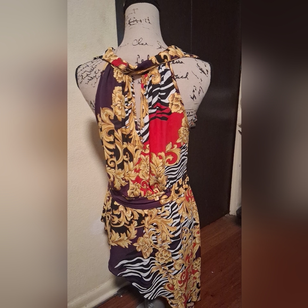 Chic Backless Multicolor Dress